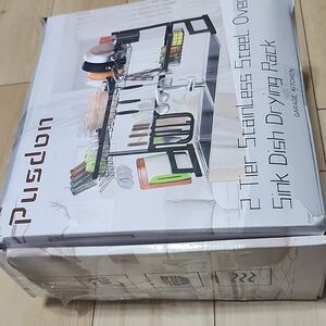 Pusdon 2 Tier Stainleas Steel Over The Sinm Disg Drying Rack